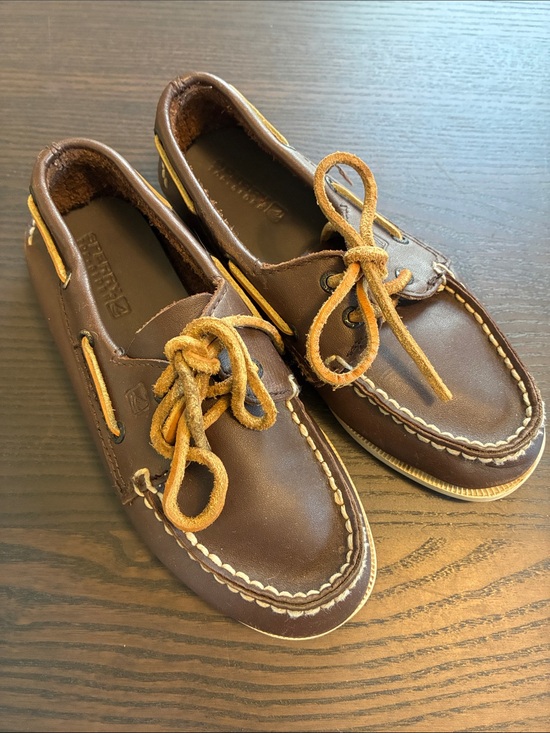 Sperry Top-Sider Other - Sperry Dark Brown Leather Boat Shoes with Tan Laces